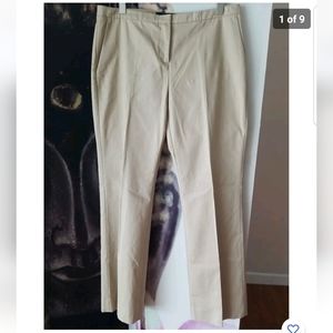 PIAZZA SEMPIONE Slacks sz 10 IT46‎ Solid Khaki Brown VIOLETTE Cotton Blend ITALY
